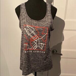 Under Armour Gray Graphic Sleeveless Tank Top